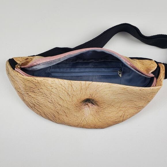 Fanny Pack Bag Hairy Belly Button Fat Stomach Zip Pocket Adjustable Buckle Waist - Picture 5 of 7